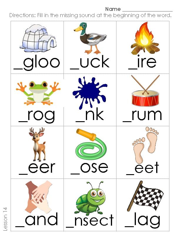 Beginning Sounds Worksheets and Activities | Alphabet Letter Sounds and Phonemic Awareness Practice preview 1