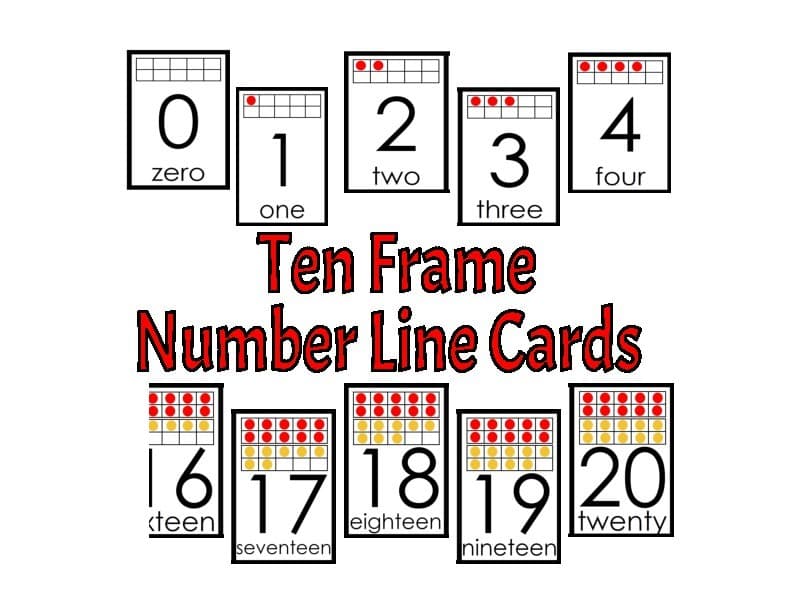 Ten Frame Number Posters 1 to 20 | Number Cards and Classroom Math Wall Display